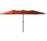 ROJAPLAST DOUBLE ZWU-307 napernyő, hajtókarral - terrakotta - 456 cm