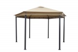 Rojaplast DU322 fém kerti pavilon, árnyékoló 2x2x2m - bézs