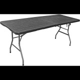 ROJAPLAST Kerti catering asztal, összecsukható, fekete, 180×74 cm (DS-CZ180W)