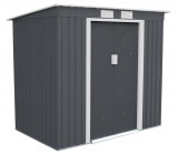 ROJAPLAST S2001A fém kerti ház, tároló szürke - 201 x 121 x 176 cm