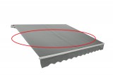 ROJAPLAST tartalék ponyva falra szerelhető 3,95 x 2,5 m-es napellenzőhöz- szürke