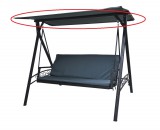 ROJAPLAST tartalék tetőponyva a RATTAN hintaágyhoz - sötétszürke 001/2302