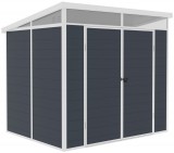 Rojaplast Toya "B" műanyag kerti ház, tároló - sötétszürke