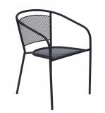 ROJAPLAST ZWMC-32 fém kerti szék, 58 x 54,5 x 74,5 cm - fekete