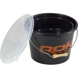 Rok Fishing Performance - Round Bucket 3In1 Set - 18l vödör +5l tál +fedél szett BLACK (ROK-030328-030238)
