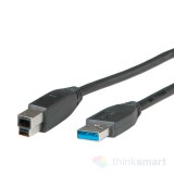 ROLINE 11.02.8870 USB kábel 1,8 M USB 3.2 Gen 1 (3.1 Gen 1) USB A USB B Fekete