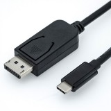 ROLINE 11.04.5846 video átalakító kábel 2 M DisplayPort USB C-típus Fekete
