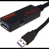 Roline 12.04.1072 USB-A apa - USB-A anya 3.2 Aktív hosszabbító kábel - Fekete (20m) (JAB-6794793)