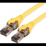 Roline 21.15.1861 RJ45 Hálózati kábel, patchkábel CAT 8.1 S/FTP 1.00 m Sárga Kettős árnyékolás, Halogénmentes, Lángálló 1 db (21.15.1861)