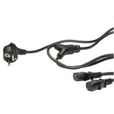 ROLINE kábel Hálózati tápkábel Y-Power Cable, 2x straight IEC Connector 2 m