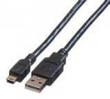 ROLINE kábel USB-A 2.0 - mini 5 PIN 3m, Összekötő 11.02.8730-10
