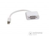 Roline mini Displayport VGA M/F  v1.2 adapterkábel, fehér