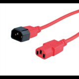 ROLINE Tápkábel, C13-C14, 1,8m, piros (19.08.1520-25)