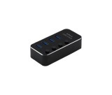 Roline USB 3.2 Gen1 USB Hub 4 portos - fekete