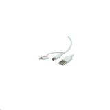 Roline USB A - MicroB+Lightning 1m kábel (11.02.8325-10) (11.02.8325-10) - Adatkábel