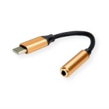 Roline USB Type-C - 3,5mm Jack adapter 0,13m (12.03.3223-10) (12.03.3223-10) - Átalakítók