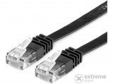 Roline UTP CAT6 lapos kivitel patch kábel, fekete (0,5m)