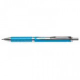 Rollertoll, 0,35 mm, nyomógombos, égszínkék tolltest, PENTEL "EnerGel BL-207" kék