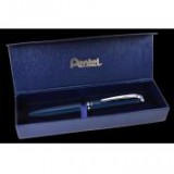 Rollertoll, 0,35 mm, rotációs, diplomatakék tolltest, PENTEL "EnerGel BL-2007" kék