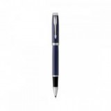 Rollertoll, 0,5 mm, ezüst színű klip, kék tolltest, PARKER "IM Royal", fekete