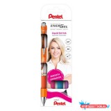 Rollertoll zselés 0.7mm, Pentel EnerGel BL77-4, írásszín narancs, pink, világoskék, lila