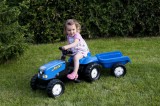 Rolly Kid Landini pedálos gyerek traktor le-felszerelhető utánfutóval