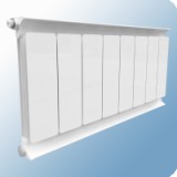 Romantik Classic fehér szinterezett aluminium radiátor 650mm kötéstáv 4 tagos - ROM-8823