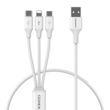 Romoss CB251V 3in1 USB-C / Lightning / Micro 3.5A 1.2m USB cable (white)