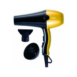 Rosberg R51100SDC, 2000 W, 3 hőmérséklet-beállítás, Diffúzor, DC motor, Fekete-Sárga, Hajszárító