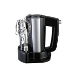 Rosberg R51110KB, 300 W, 5 sebességes, Beépitett állvány, Műanyag, Fekete-Ezüst, Kézi mixer