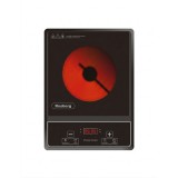 Rosberg R51445O, 2000 W, 1 zónás, 18,5 cm, 8 állítható teljesítmény, Csiszolatlan kristálylap, Fekete, Infravörös főzőlap