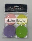Rose Cosmetics Kozmetikai szivacs 4 db-os színes lapos kör alakú
