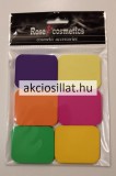 Rose Cosmetics Kozmetikai szivacs 6 db-os színes lapos téglalap alakú