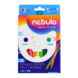 Rostirón, filctoll készlet, vízbázisú kétvégû Nebulo 12 klf. szín