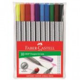 Rostirón készlet, 0,4 mm, FABER-CASTELL "Grip", 10 különböző szín [10 db]