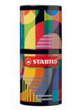 Rostirón készlet, hengeres fém doboz, 1 mm, STABILO Pen 68 ARTY, 45 különböző szín (TST6845220)