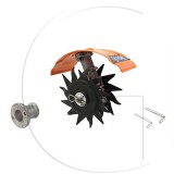 Rotációs kapa adapter fűkaszára Oleo-Mac 753 755 egysor késsel, 32mm szárra