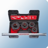 Rothenberger Super Cut 1/2"-1" (BSPT R) kézi menetmetsző készlet racsnis hajtókarral, kofferben