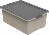 ROTHO ECO COMPACT MŰANYAG TÁROLÓ DOBOZ, 38 L - CAPPUCCINO