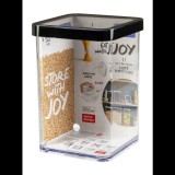 Rotho Loft műanyag konyhai tárolódoboz 1 liter átlátszó-fekete (1160408080) (1160408080)