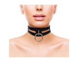 Rouge - valódi bőr nyakpánt (fekete)