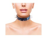 Rouge - valódi bőr, szegecses nyakörv (fekete)