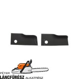 Rover A03930 kés készlet L 118 mm, vastagság 1,6 mm, W 50 mm, Ø tengely furat