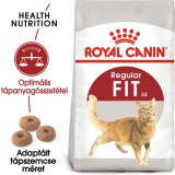 Royal Canin Fit - aktív felnőtt macska száraz táp 400gr