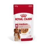 Royal Canin Medium Adult - szószos nedves táp, közepes testű felnőtt kutya részére 10 x 140 g