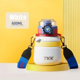 Rozsdamentes acél szigetelt vizespalack szívószállal és hordozópántta