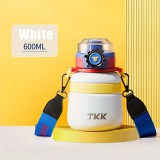 Rozsdamentes acél szigetelt vizespalack szívószállal és hordozópántta