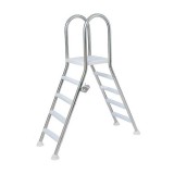 Rozsdamentes kétágú létra, 4+4 fokkal, maximum 1.2 m magasságig használható