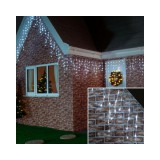 rpr 180 LED-es 8 programos karácsonyi jégcsap fényfüzér, izzósor, 8,5 m - hidegfehér