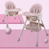 rpr 2 az 1-ben hordozható baba etetőszék, gyermekmagasító ülés, tálcával, pink